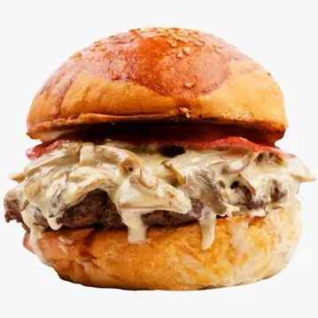 Burger porsiyon sunumu
